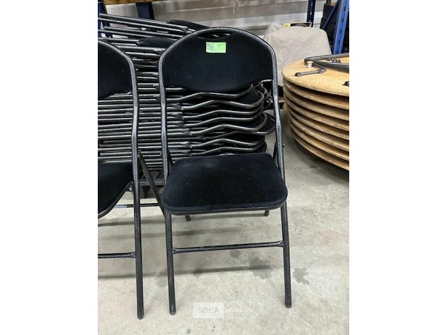 16x velvet klapstoelen zwart - afbeelding 3 van  4
