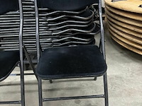 16x velvet klapstoelen zwart - afbeelding 3 van  4