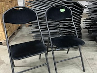 16x velvet klapstoelen zwart - afbeelding 4 van  4