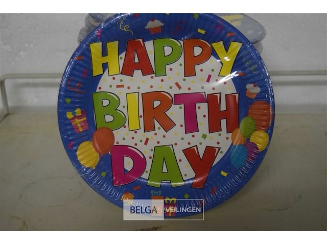 16x8st kartonnen bordjes ø23cm - afbeelding 2 van  3