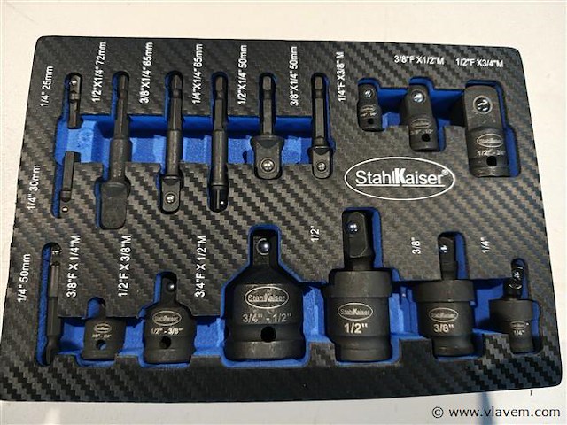 17 delige kracht adadpterset met kogelgewricht - afbeelding 3 van  9