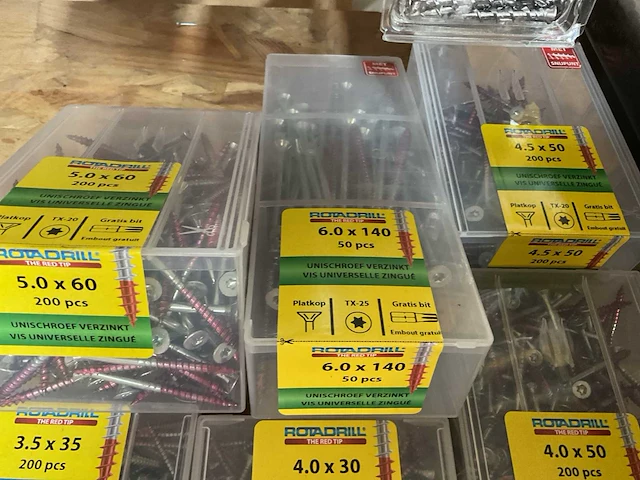 17 dozen houtschroeven met bits - afbeelding 5 van  6