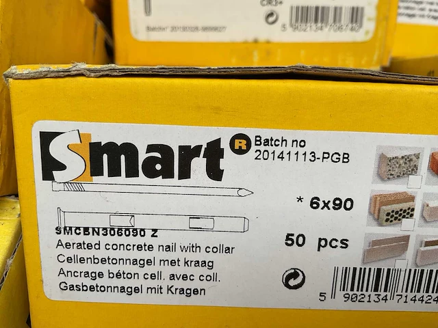 17 x dozen pluggen; cellenbetonnagel met kraag; metalen kozijnpluggen - afbeelding 8 van  10