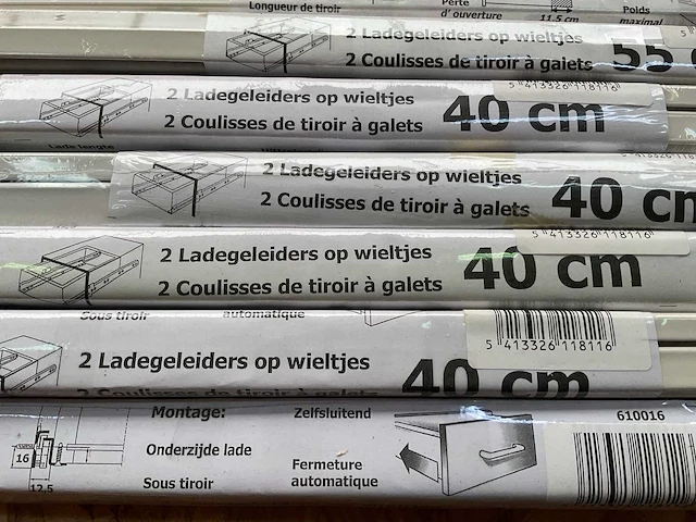 17 x ladegeleiders op wieltjes - afbeelding 4 van  8