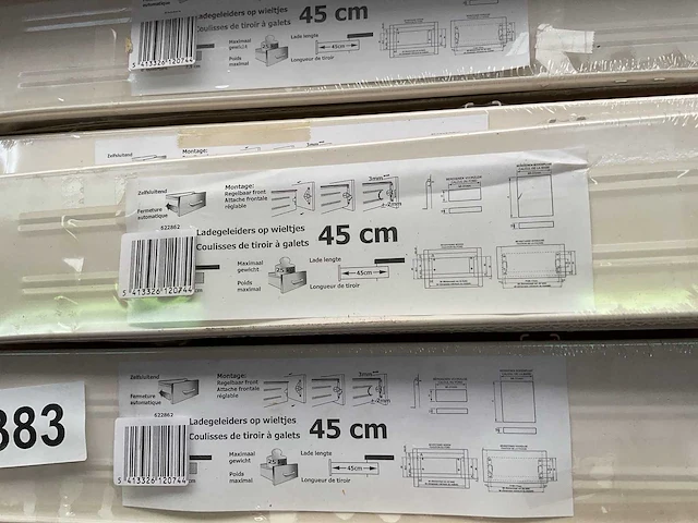 17 x ladegeleiders op wieltjes - afbeelding 5 van  8