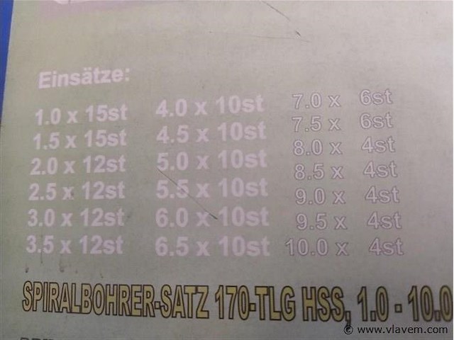 170 delige borenset titanium coating - afbeelding 3 van  3
