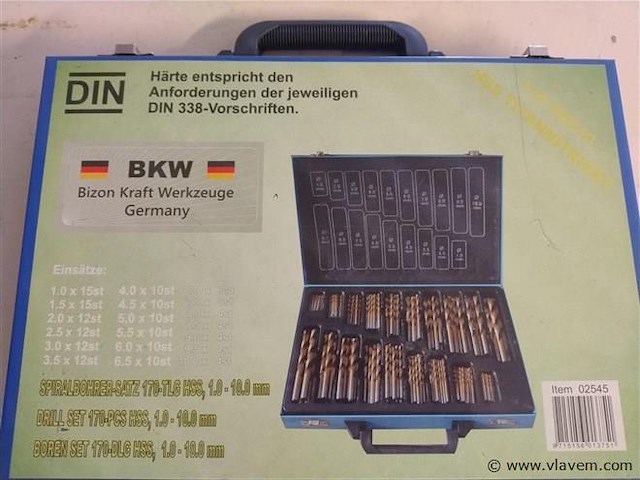 170 delige borenset titanium coating - afbeelding 1 van  3