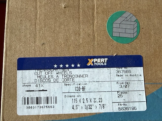175 doorslijpschijven xpert tools - afbeelding 4 van  5