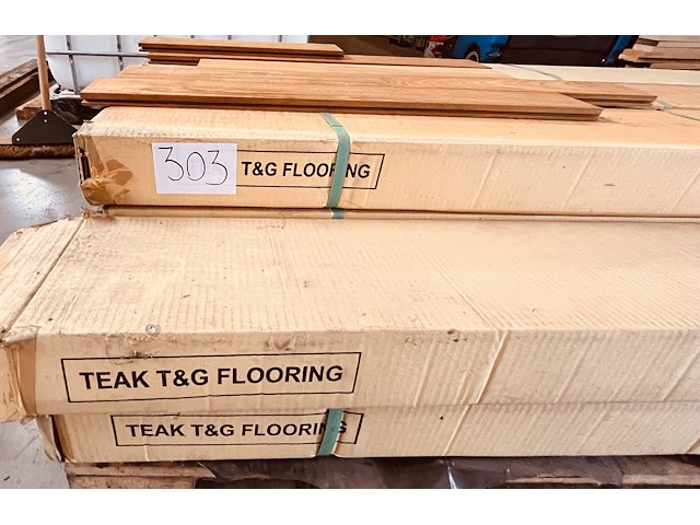 17,82m² teak parket 4 zijden tand en groef lengte 450/600/750mm - afbeelding 2 van  5