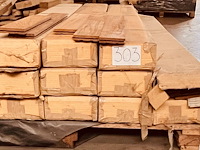 17,82m² teak parket 4 zijden tand en groef lengte 450/600/750mm - afbeelding 4 van  5