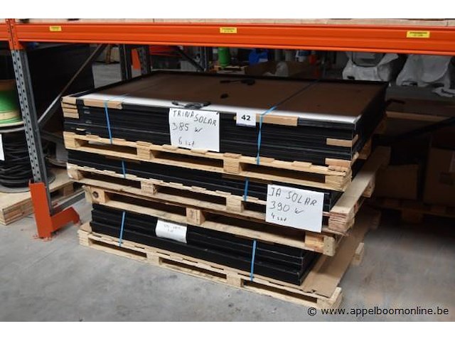 17x diverse zonnepanelen wo ja solar, trina solar, werking niet gekend - afbeelding 1 van  2