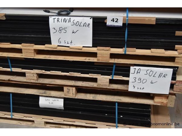 17x diverse zonnepanelen wo ja solar, trina solar, werking niet gekend - afbeelding 2 van  2