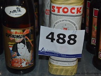 17x fles diverse alcoholische dranken, o.a. gammel dansk bitter dram, heering coffee liqueur, rashomon sake, stock, frangelico, 70cl/720ml - afbeelding 3 van  3