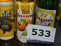 17x fles jenever, filliers, wo. passievruchten jenever, appel pomme jenever, 22 filliers jenever, 70cl - afbeelding 2 van  2