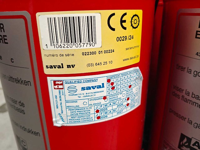17x saval poedersnelblusser 9kg (2024) - afbeelding 4 van  4
