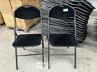 17x velvet klapstoelen zwart