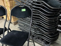 17x velvet klapstoelen zwart - afbeelding 2 van  3