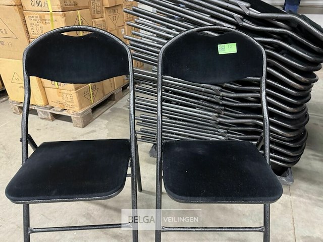 17x velvet klapstoelen zwart - afbeelding 3 van  3