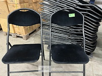17x velvet klapstoelen zwart - afbeelding 3 van  3