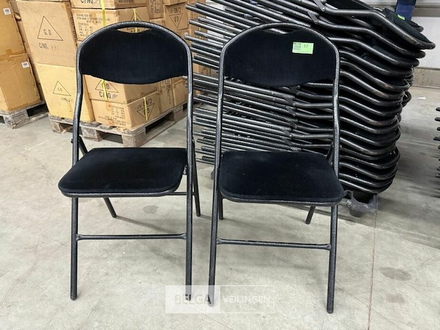 17x velvet klapstoelen zwart - afbeelding 1 van  3