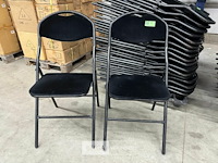 17x velvet klapstoelen zwart