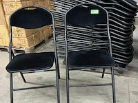 17x velvet klapstoelen zwart - afbeelding 2 van  3