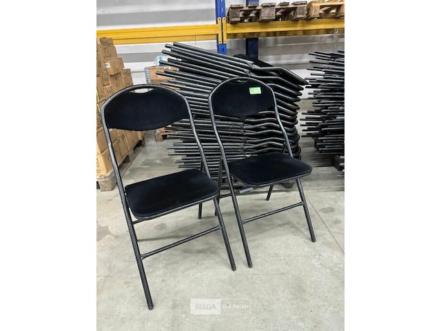 17x velvet klapstoelen zwart - afbeelding 3 van  3