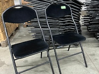 17x velvet klapstoelen zwart - afbeelding 3 van  3