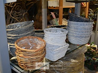 ±18 div maten rieten bloemmandjes - afbeelding 1 van  5