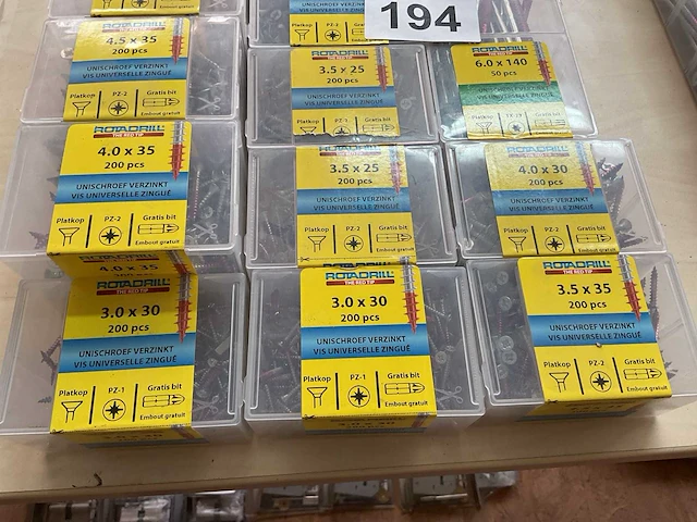 18 dozen hout schroeven met bits - afbeelding 2 van  6