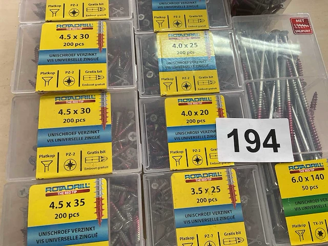 18 dozen hout schroeven met bits - afbeelding 4 van  6
