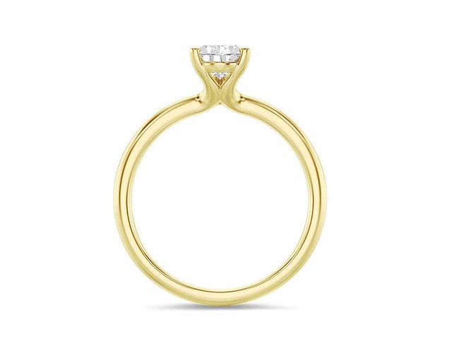 18 karaat gouden ring met 1.06 ct peer diamant - d/vs1 (igi) - afbeelding 3 van  4