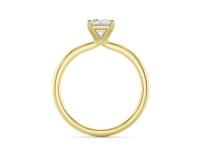 18 karaat gouden ring met 2.01 ct radiant diamant - e/vs1 (igi) - afbeelding 3 van  4