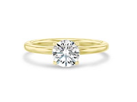 18 karaat gouden ring met 2.14 ct ronde diamant - f/vvs2 (hrd) - afbeelding 2 van  3