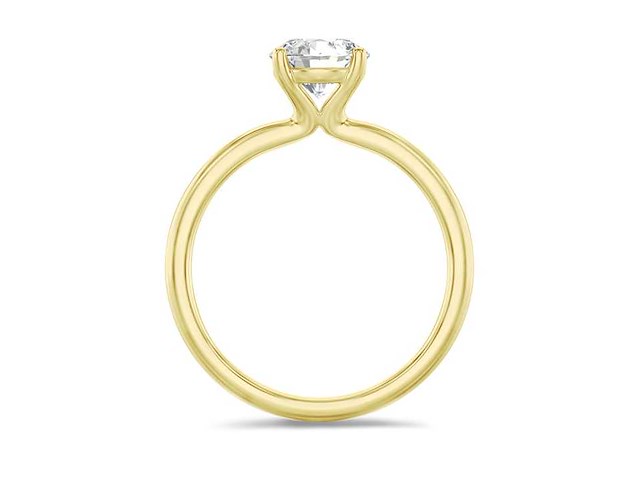 18 karaat gouden ring met 3.08 ct ronde diamant - e/vs1 (hrd) - afbeelding 3 van  4
