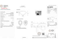 18 karaat gouden ring met 3.10 ct peer diamant - e/vs1 (igi) - afbeelding 4 van  4