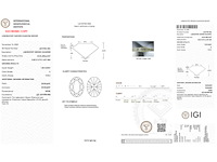 18 karaat witgouden ring met 1.05 ct ovaal diamant - e/vvs2 (igi) - afbeelding 4 van  4