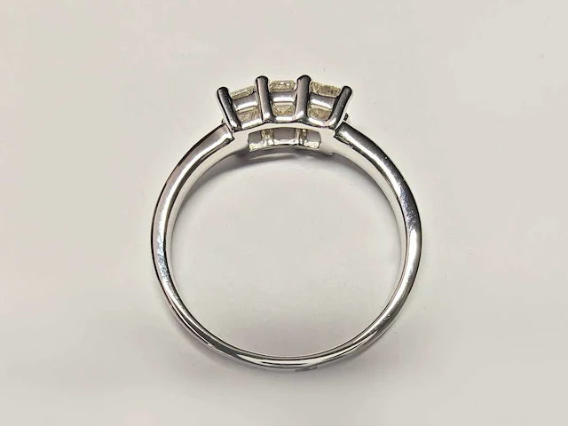 18 kt witgoud 0,57 cts ring met natuurlijke diamant - afbeelding 5 van  6