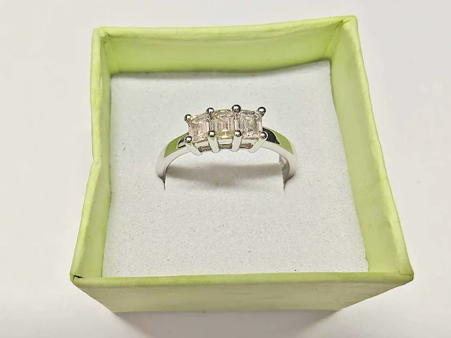 18 kt witgouden ring met 0,65 cts natuurlijke diamant - afbeelding 6 van  6