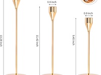 18 stuks gouden kegelvormige kaarsenhouders - afbeelding 3 van  5