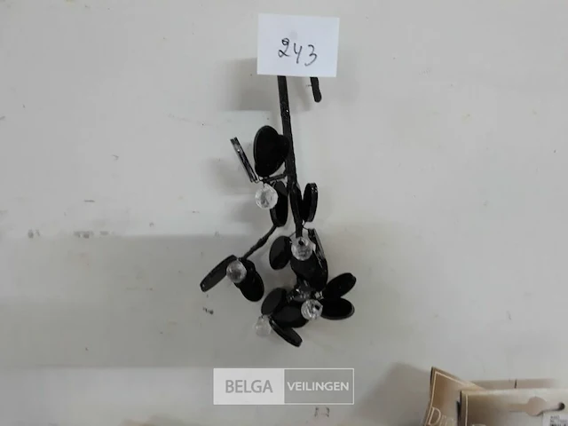 18 x decotak zwart 15 cm - afbeelding 3 van  3