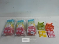 18 x pvc zakje 4 stuks mix kleuren