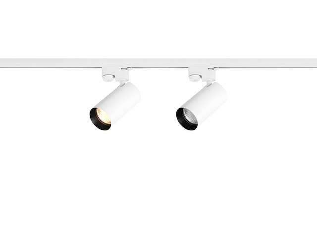 18 x railspot gu10 armatuur cilinder zand wit met zwart ring draaibaar - afbeelding 2 van  8