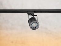 18 x railspot gu10 armatuur cilinder zand zwart draaibaar - afbeelding 4 van  6