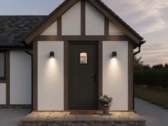 18 x wandlamp modern rechthoekig gu10 fitting zand zwart waterdicht - afbeelding 3 van  7