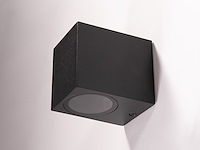 18 x wandlamp modern rechthoekig gu10 fitting zand zwart waterdicht - afbeelding 6 van  7