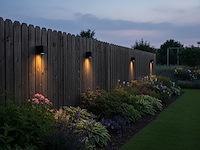 18 x wandlamp modern rechthoekig gu10 fitting zand zwart waterdicht - afbeelding 4 van  7