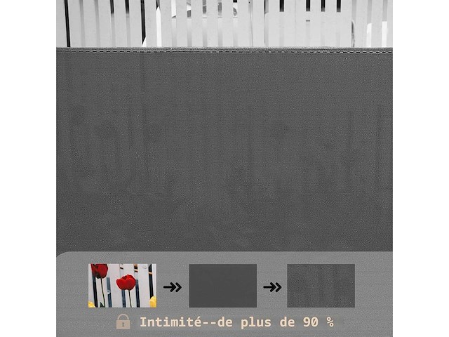 180 g/m² hdpe schaduwnethek - antraciet 1,2x25m - afbeelding 2 van  5