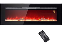 1800 w elektrische open haard met muur gemonteerde of ingebouwde nep-open haard met vlam-effect - afbeelding 2 van  6