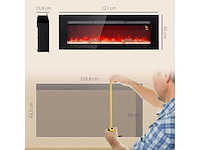 1800 w elektrische open haard met muur gemonteerde of ingebouwde nep-open haard met vlam-effect - afbeelding 3 van  6
